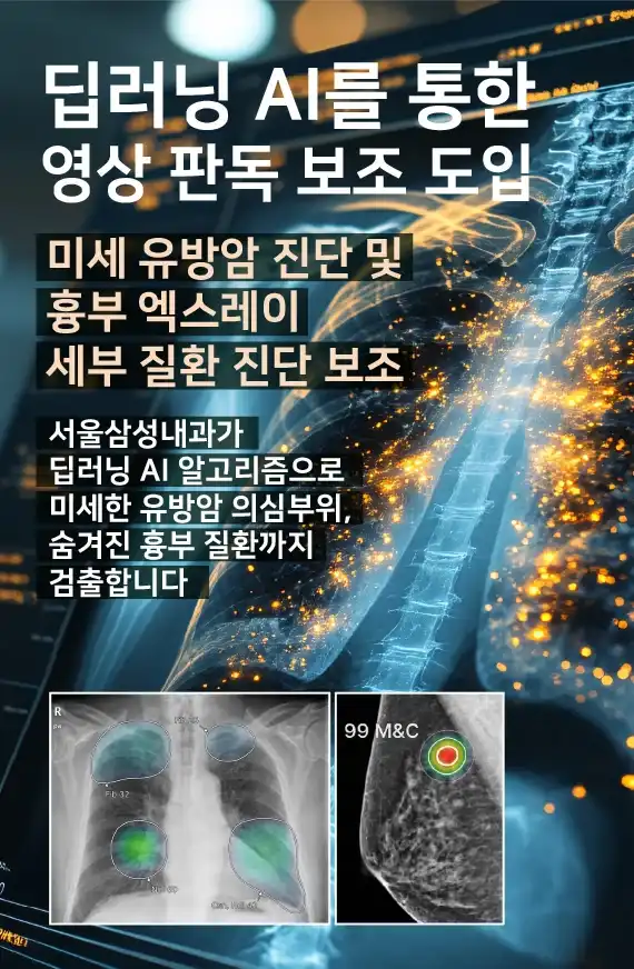 AI 미세 유방암 및 흉부엑스레이 검진 진단 보조 도입